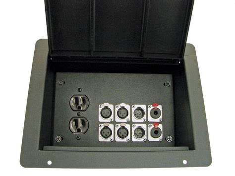 junction box for xlr cables|recessed stage sound floor boxes.